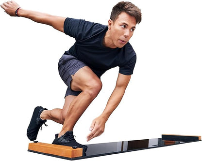 Adjustable Slide Board: Low-Impact Cardio + Fitness, Cross-Training For At-Home Exercise & Gyms, Great For Hockey, Golf, Ski, Physical Therapy, Pickleball, Running, Baseball & More