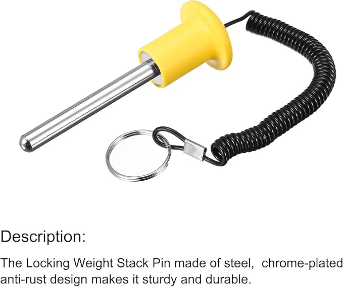 uxcell Weight Stack Pin with Pull Rope Magnetic Strength Training