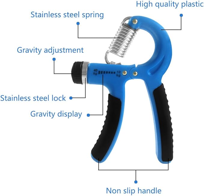 Hand Grip Strengthener, Adjustable Resistance 22-88 Lbs, Rubber Material, Build Hand Finger Wrist and Forearm Strength Easily