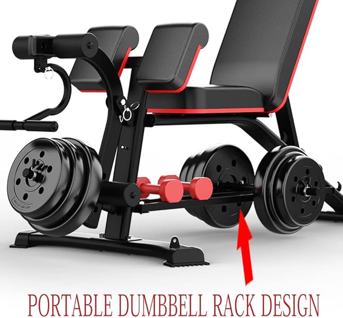 Utility Weight Bench with Leg Extension - Multi-Position Adjustable Bench for Strength Training, Dumbbell Exercise and Ab Workouts