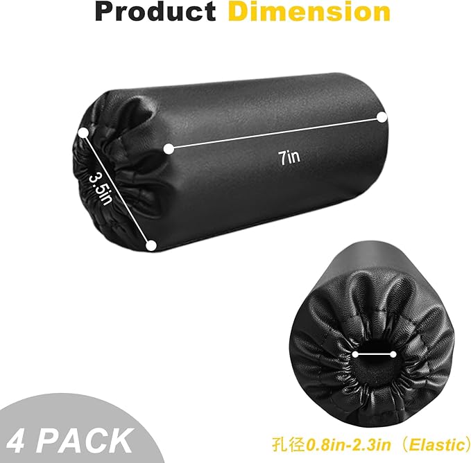 Foam Foot Pads Rollers Replacement: 4PCS Foam Rollers Tube Pads 7"x3.5" for Home Gym Exercise Machines Equipments Replacements Adjustable Inner Diameter