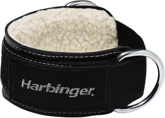 Harbinger Padded 3-Inch Ankle Cuff with Double Ring Attachment