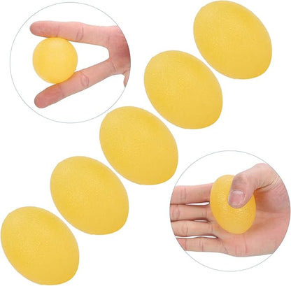 Sonew 5pcs Silicone Grip Ball Egg-Shaped Wrist Exercise Massage Ball Fitness Rehabilitation Grip Ball