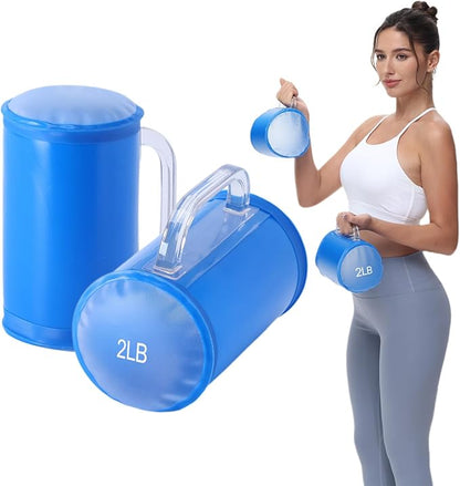 Water Dumbbells, Water Filled Training Weights Set, Water Weight Bag, Travel Weights, Adjustable Weights Dumbbells to 4~30 Lbs/Pair, for Strength Training, Fitness and Shaping