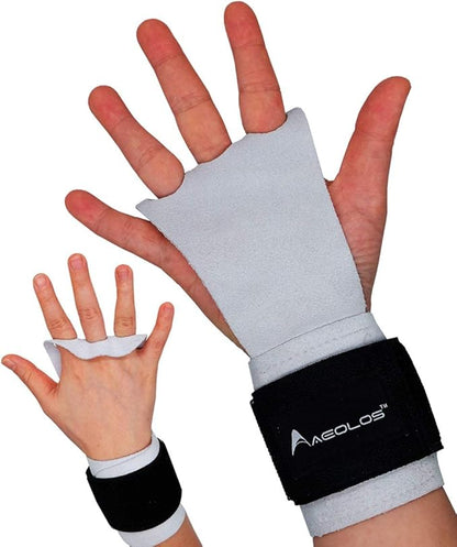 AEOLOS Leather Gymnastics Hand Grips-Great for Gymnastics,Pull up,Weight Lifting,Kettlebells and Cross Training