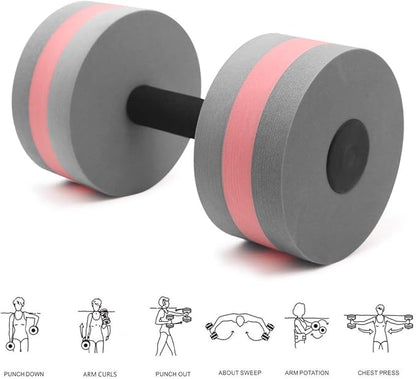 Aquatic Exercise Dumbbells - Set of 2 for Water Aerobics Fitness and Pool Exercises