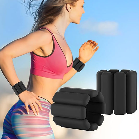 Wearable wrist weights and ankle weights ，1-2 lb. per pair， Soft touch adjustable Counterweight，ankle weights for women and man，gym Aerobic exercise, rehabilitation training, dance, swimming ，run