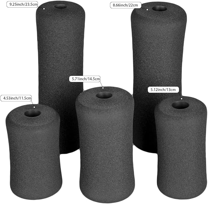 Sponge Foam Foot Pad Roller Pair, Used for Replacing Gym Exercise Equipment, Suitable for 1-inch Rod (Foam 5.71" X 2.95" Od X 0.87" Id)