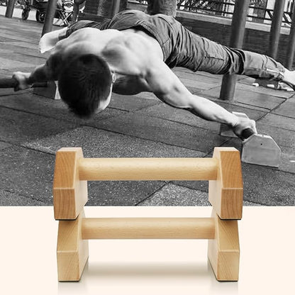 Push Up Bars Stands, 1 Pair Wooden Parallettes Gravity Fitness, Mini Handle Pumps, Push Ups for Fitness, Gymnastics, Aerobics