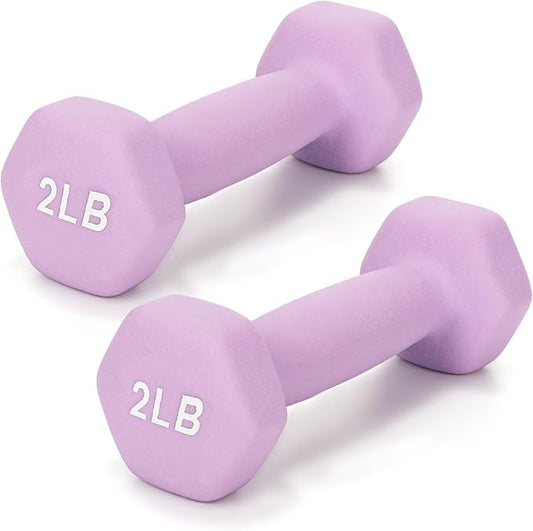 Weights Dumbbells Set 2LB, Hex Shape Dumbbells Set, Anti-Slip, Anti-roll