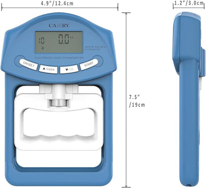 CAMRY Digital Hand Dynamometer Grip Strength Measurement Meter 198Lbs / 90Kgs Auto Capturing Electronic Hand Grip Power