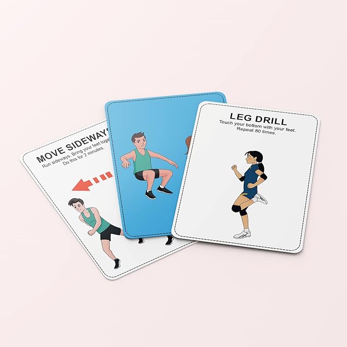 Balance Training Aid Cards: Great Training Drills for Better Stability and Movement. Core Strength Equilibrium Exercise Fitness Deck for Full-Body Exercises Balance Core Fitness