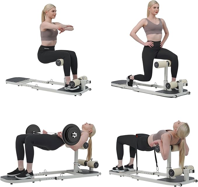 Hip Thrust Machine with High Resistance and Protectors Pad - 3D High Density Polyurethane Cushion - Premium Squat for at Home Gym-Comes with Handles to Exercise Your Arms