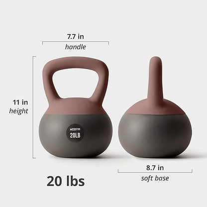 Soft Kettlebells with Cushioned Impact-Resistant Base and Anti-Slip, Wide-Grip Handle for Home Workouts, Weightlifting, and Personal Training