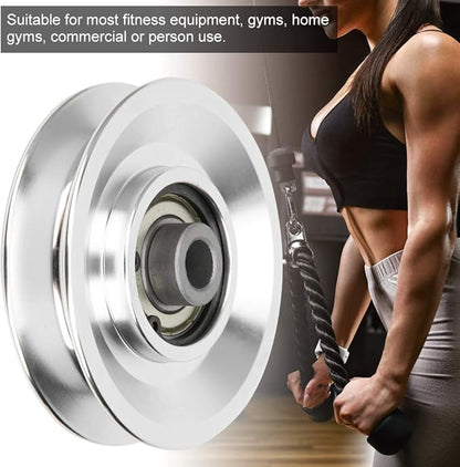 Fitness Pulley, Aluminium Alloy Pulley Strength Training Exercise Hardware Fitness Equipment Accessories for Fitness Equipment Home Gym Commercial Person Exercise Strength Training