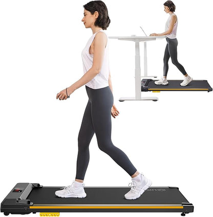 UREVO Under Desk Treadmill, Walking Pad 2 in 1 for Home/Office, Portable Walking Pad Treadmill with Remote Control, LED Display