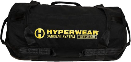 HYPERWEAR Adjustable Sandbag System - Heavy-Duty Workout Sandbags with Handles and Pre-Filled SandBells (25lb, 40lb, 80lb, 160lb)