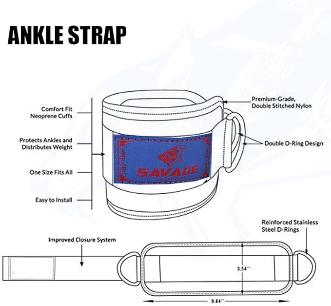 Ankle Strap for Cable Machine Attachments