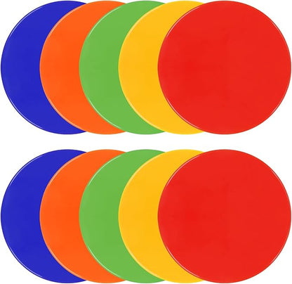 Spot Markers 9 Inch 10 Inch Non Slip Rubber Agility Markers Flat Field Cones Floor Dots for Soccer Basketball Sports Speed Agility Training and Drills