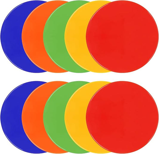 Spot Markers 9 Inch 10 Inch Non Slip Rubber Agility Markers Flat Field Cones Floor Dots for Soccer Basketball Sports Speed Agility Training and Drills