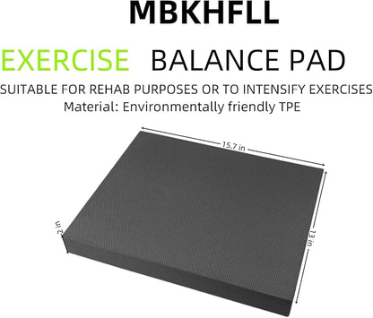 Exercise Balance Pad，Balance Foam Mat for Physical Therapy Equipment & Strength Stability Training, Slip Resistant Foam Mat for Yoga, Pilates, Meditation，Gardening knee pads