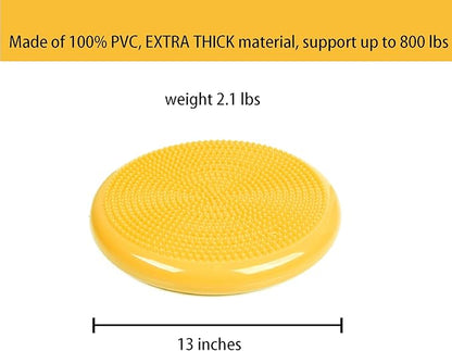 3-Pack Wiggle Seat Wobble Cushion with Pump, Stability Balance Disc for Core Strengthening, Exercise and Therapy, for Adults & Kids (8 Color)