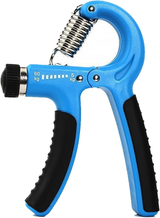 Grip Strengthener 5-60kg Rubber Handle Adjustable Stretcher Hand Trainer Forearm Finger Wrist Gripper Exerciser Squeezer Workout 1 Pack