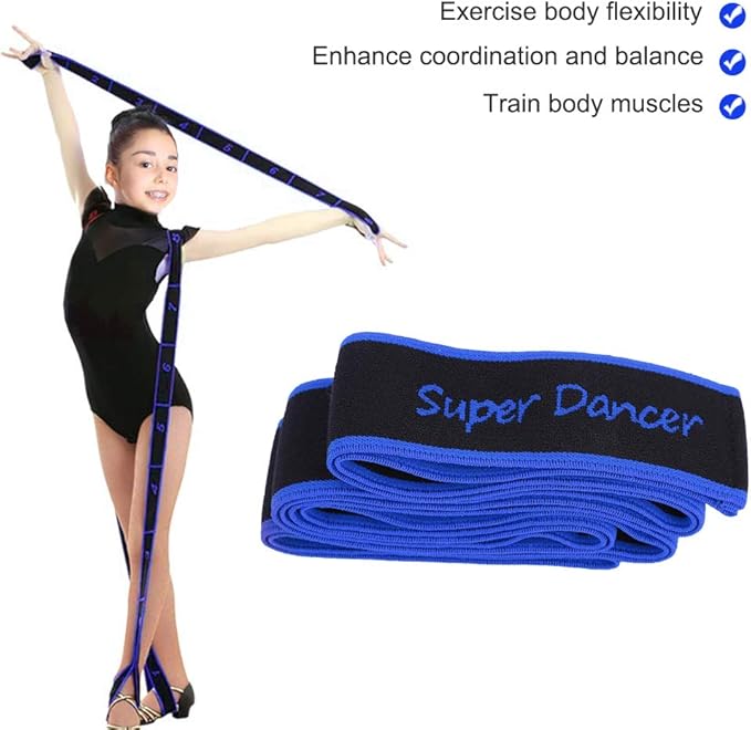 Stretch Band, 8 Loops Elastic Resistance Exercise Band for Ballet Dance Gymnastics Training