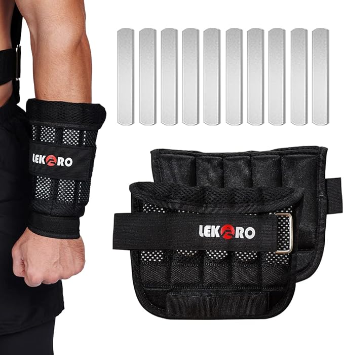 Wrist Arm Weights, Adjustable Wrist Weights, Removable Wrist Ankle Weights for Men Women, for Fitness, Walking, Jogging, Workout, Running, 1Pair 2 Pack