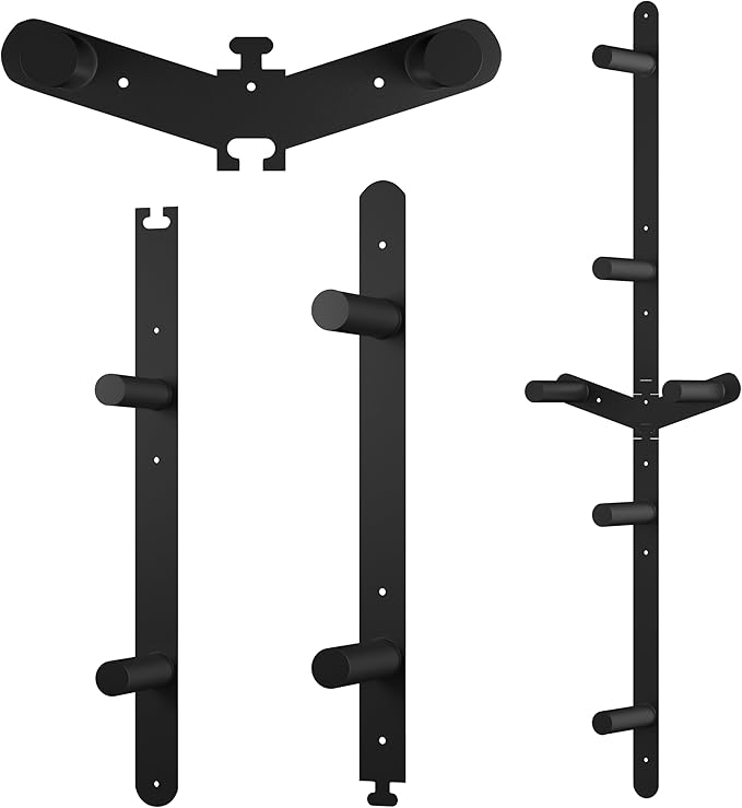 Signature Fitness Weight Plate Storage Rack, Weight Plate Holder Wall Mounted Bumper Plate Storage for Home Gym, Fit 2" Olympic Plates