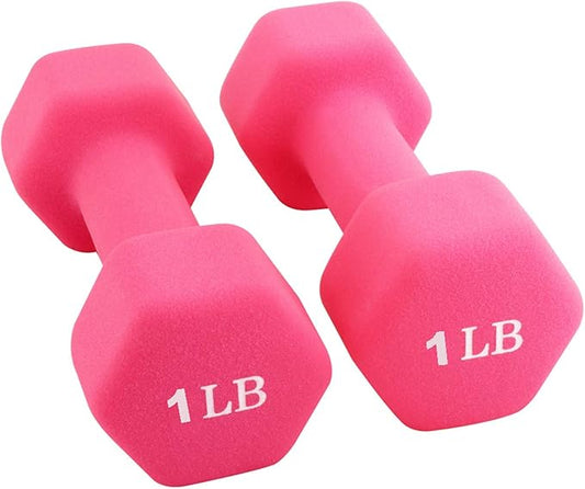 Portzon 10 Colors Options Compatible with Set of 2 Neoprene Dumbbell,1-15 LB, Anti-Slip, Anti-roll, Hex Shape