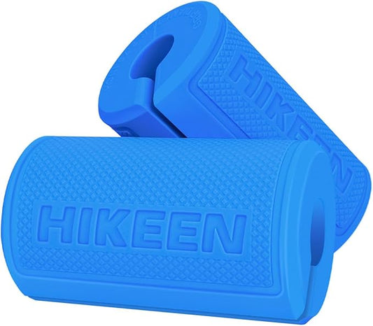 Hikeen Thick Bar Dumbbell Grips,Non Slip Hard Rubber Barbell Grips,Grips for Weight Lifting, Muscle Building-1.77", 2.25" & 2.75" Outer Diameter