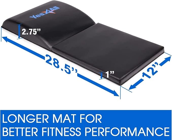 Yes4All Ab Mat Tailbone & No Tailbone, Foldable Abdominal Exercise Sit Up Support Pad for Core Training and Lower Back