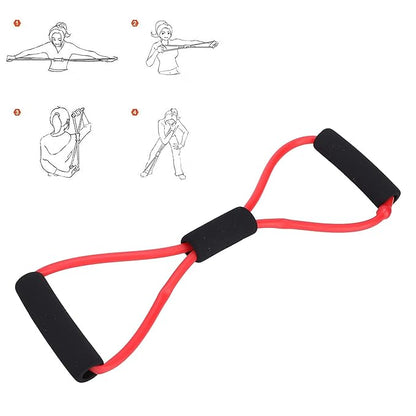 Resistance Bands, Resistance Exercise Band with Comfortable Handles, Body Exercise Resistance Band Household Fitness Elastic Stretch Training Band Strap for Strength Training Muscle Toning(red)