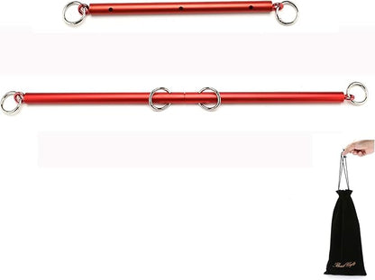 EXREIZST 2 Red Bar Set, Restore Pilates Exercise Spreader Bar, Home Yoga Training Fitness Gear, Pilates Bar