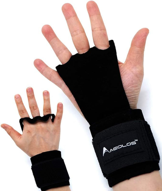 AEOLOS Leather Gymnastics Hand Grips-Great for Gymnastics,Pull up,Weight Lifting,Kettlebells and Cross Training