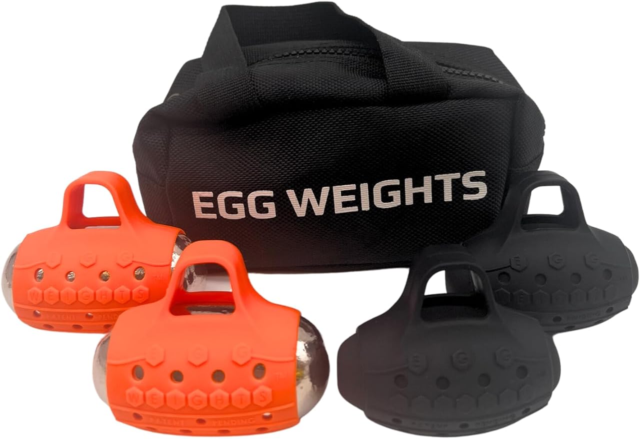 Egg Weights 6.0 lb Cardio Knockout Bundle: 2 Pairs of Hand Dumbbells (4.0 lb Knockout Set and a 2.0 lb Cardio Set) Handheld Free Weights for Kickboxing, Shadow Boxing, Yoga + Free E-Book Workout Guide