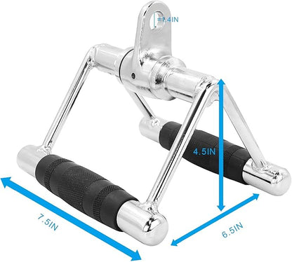 Luwint Ultra Heavy Duty Steel Cable Attachments, Cable Row Handle/Straight Bar