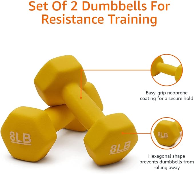 Amazon Basics Neoprene Dumbbell Hand Weights