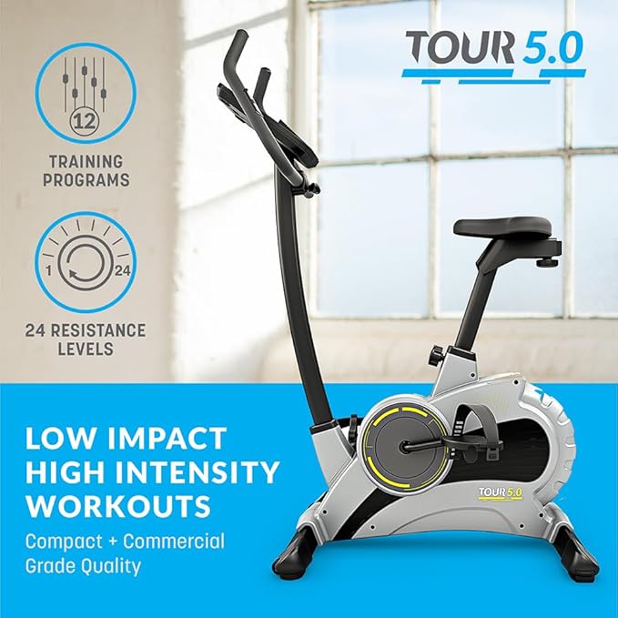 Bluefin Fitness TOUR 5.0 Exercise Bike Home Gym Equipment & Exercise Machine,Bluetooth & App, Ultimate Fat Loss, Get Fit at Home