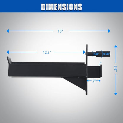 Barbell Safety Catches Squat Rack Safety Arm Spotter Attachment Fit for 2x2 Power Rack Cage with 1" or 5/8" Hole