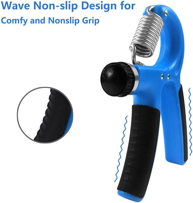 Hand Grip Strengthener, Adjustable Resistance 22-88 Lbs, Rubber Material, Build Hand Finger Wrist and Forearm Strength Easily