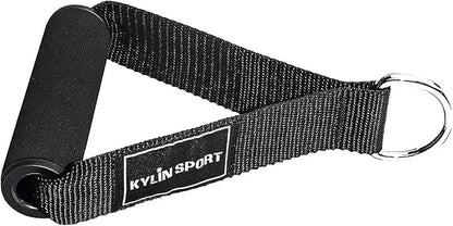 KYLIN SPORT 1 Pair of Resistance Bands Exercise Handles for Gym Heavy Duty Nylon Straps Foam Handles Replacement Fitness Equipment