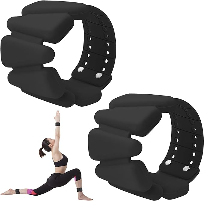 MXiiXM Wrist Weights Set of 2, Adjustable Silicone Weight Bracelets for Women & Men, Wearable Ankle/Wrist Weights Suitable for Yoga, Dance, Pilates, Pool Exercises and Jogging etc, 2lb/4lb