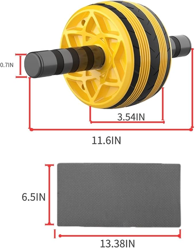 Ab Roller Wheel, Home Gym Equipment for Men Women Core Strength & Abdominal Exercise, Exercise Wheels for Gym Fitness, Wider Ab Machine with Knee Pad Accessories