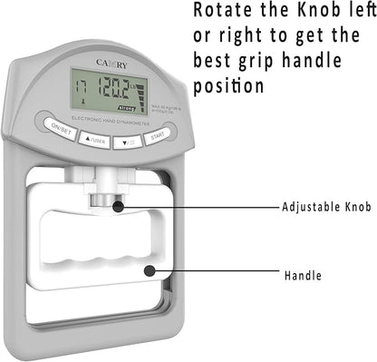 CAMRY Digital Hand Dynamometer Grip Strength Measurement Meter 198Lbs / 90Kgs Auto Capturing Electronic Hand Grip Power