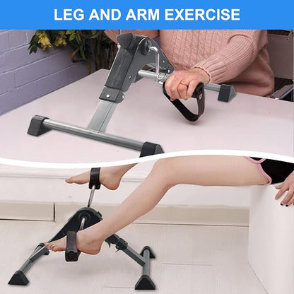 Under Desk Bike Pedal Exerciser for Seniors - Foldable Mini Exercise Bike Foot Pedal Exerciser with LCD Display, Peddler Exerciser for Legs and Arms Sitting Workout