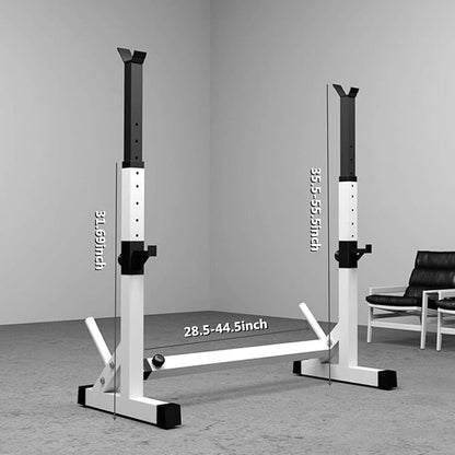 Barbell Rack Stand - Multifunctional Adjustable Squat Rack, Heavy-Duty Dumbbell Rack，Strength Training Dip Station, Home Gym Equipment Max Load 550lbs