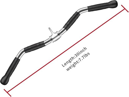 LAT Pulldown Attachments Combo, Cable Machine Accessories with Curl Pulldown Bar, Fit Most Gym Machines, Made of Heavy Duty Solid Steel