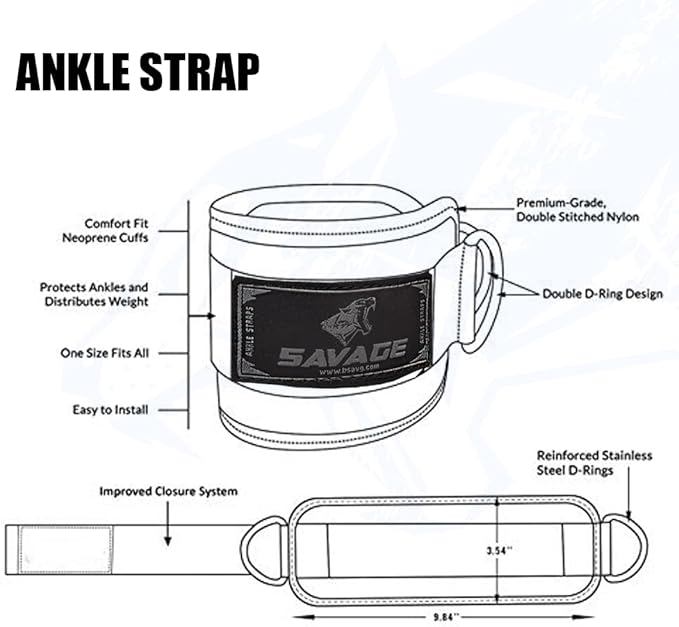 Ankle Strap for Cable Machine Attachments